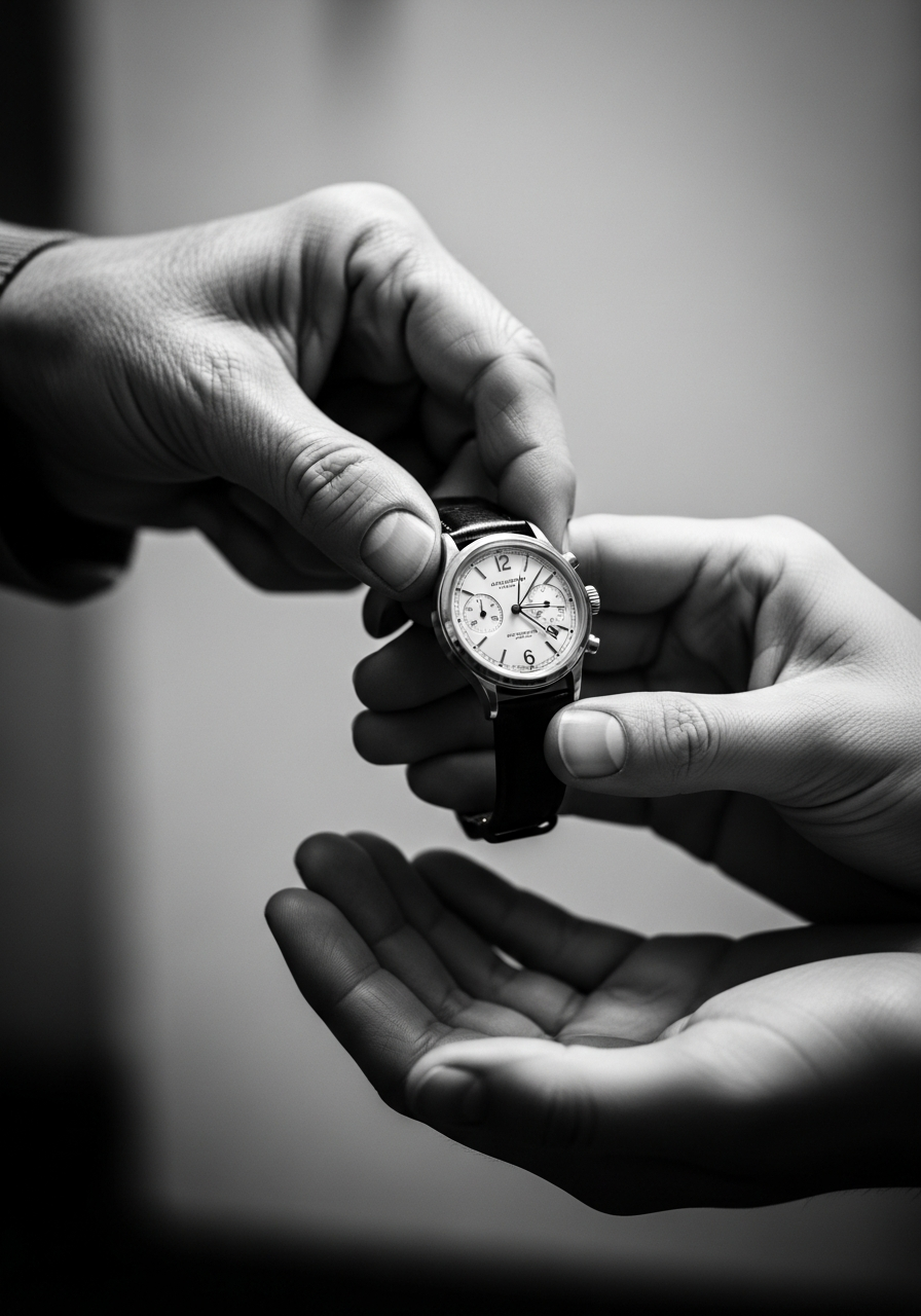 Generations passing down a watch